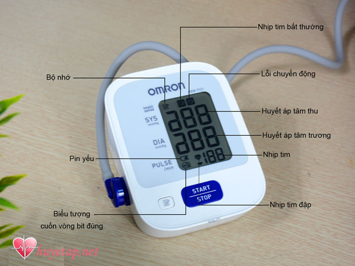 Cấu tạo máy đo huyết áp Omron HEM-7121 1