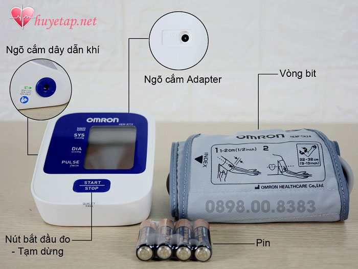 Giới thiệu chung về máy đo huyết áp Omron Hem 8712 1