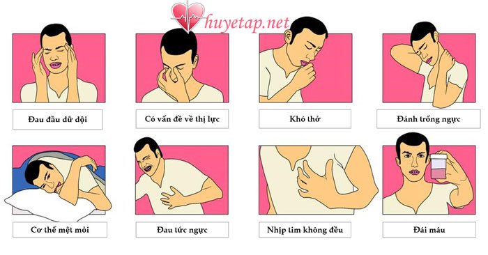 Triệu chứng của bệnh tăng huyết áp 1